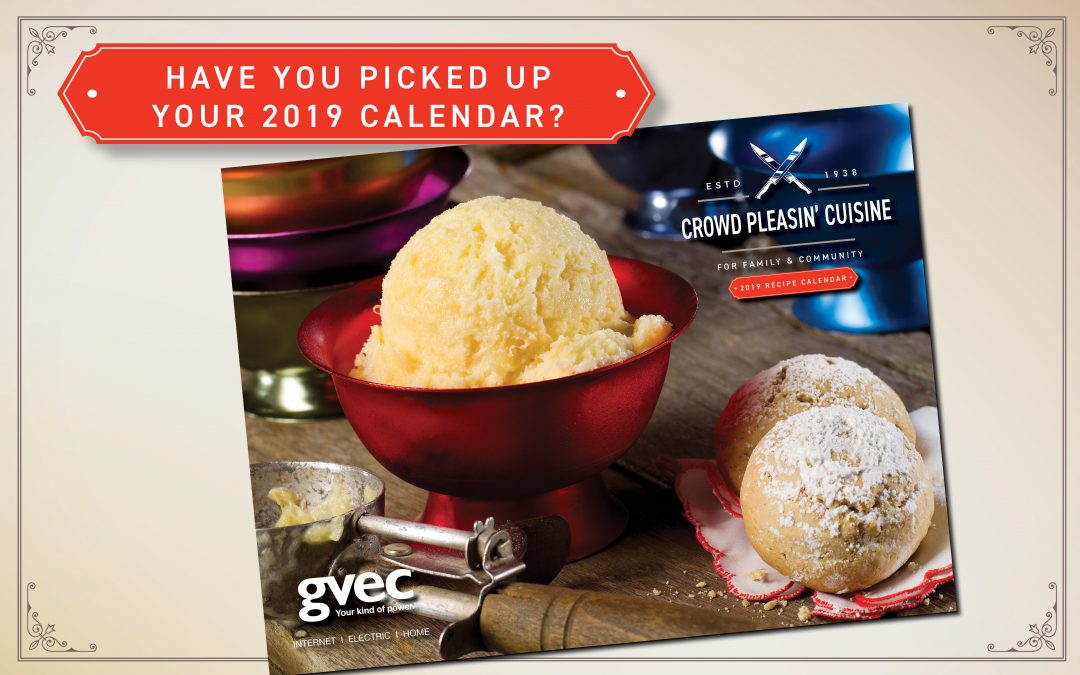 Free 2019 GVEC Recipe Calendars Now Available