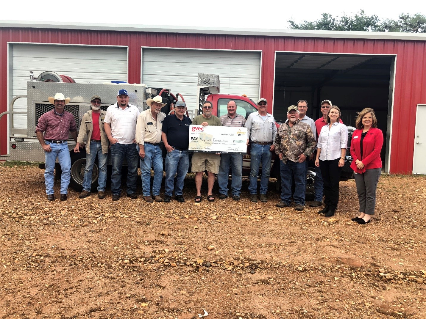 Meyersville Fireman's Association accepts Power Up Grant for $20,000.