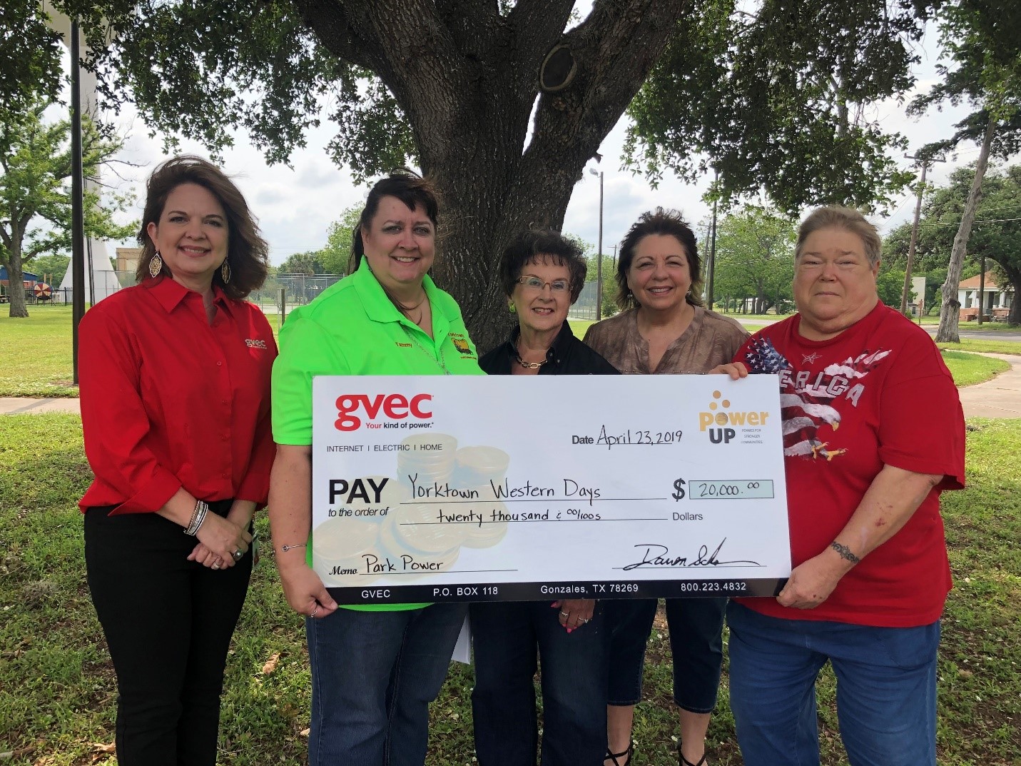 Yorktown Western Days Association accepts Power Up grant for $20,000.