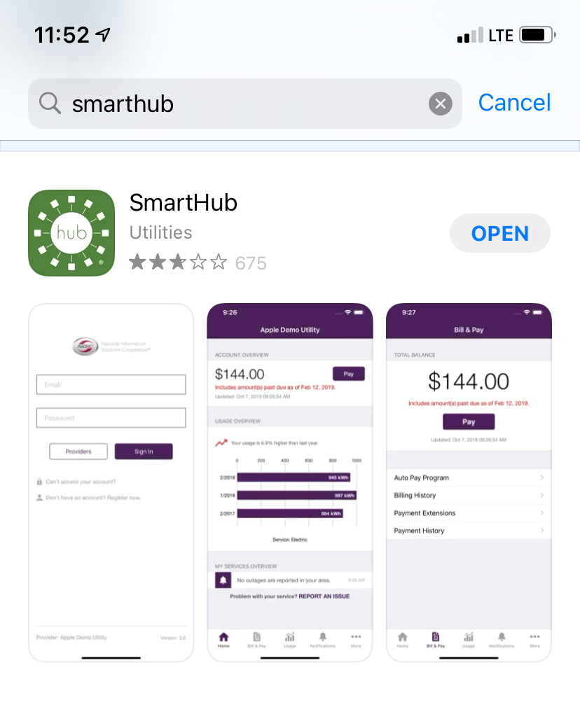SmartHub in App store