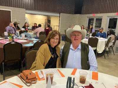 GVEC District 3 Director and Board Secretary/Treasurer Henry “Bubba” Schmidt Jr. and wife Debbie enjoy the evening at the GCAGT Steak Night fundraiser