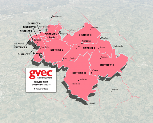 GVEC Districts in Texas