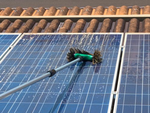Cleaning rooftop solar panels for good solar maintenace