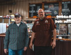 Owners of Baker Boys barbeque, father and son Phil and Wayne Baker