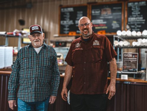 Owners of Baker Boys barbeque, father and son Phil and Wayne Baker