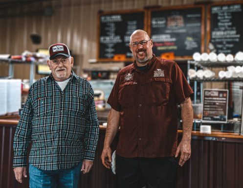 Owners of Baker Boys barbeque, father and son Phil and Wayne Baker