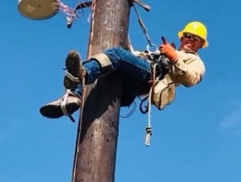 GVEC Lineman Morgan Martinez in Gonzalez, TX