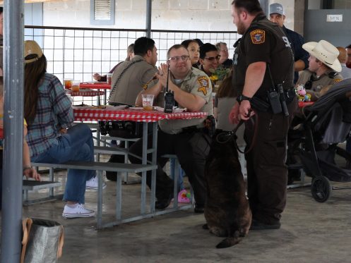 Emergency Responders enjoying BBQ in their honor