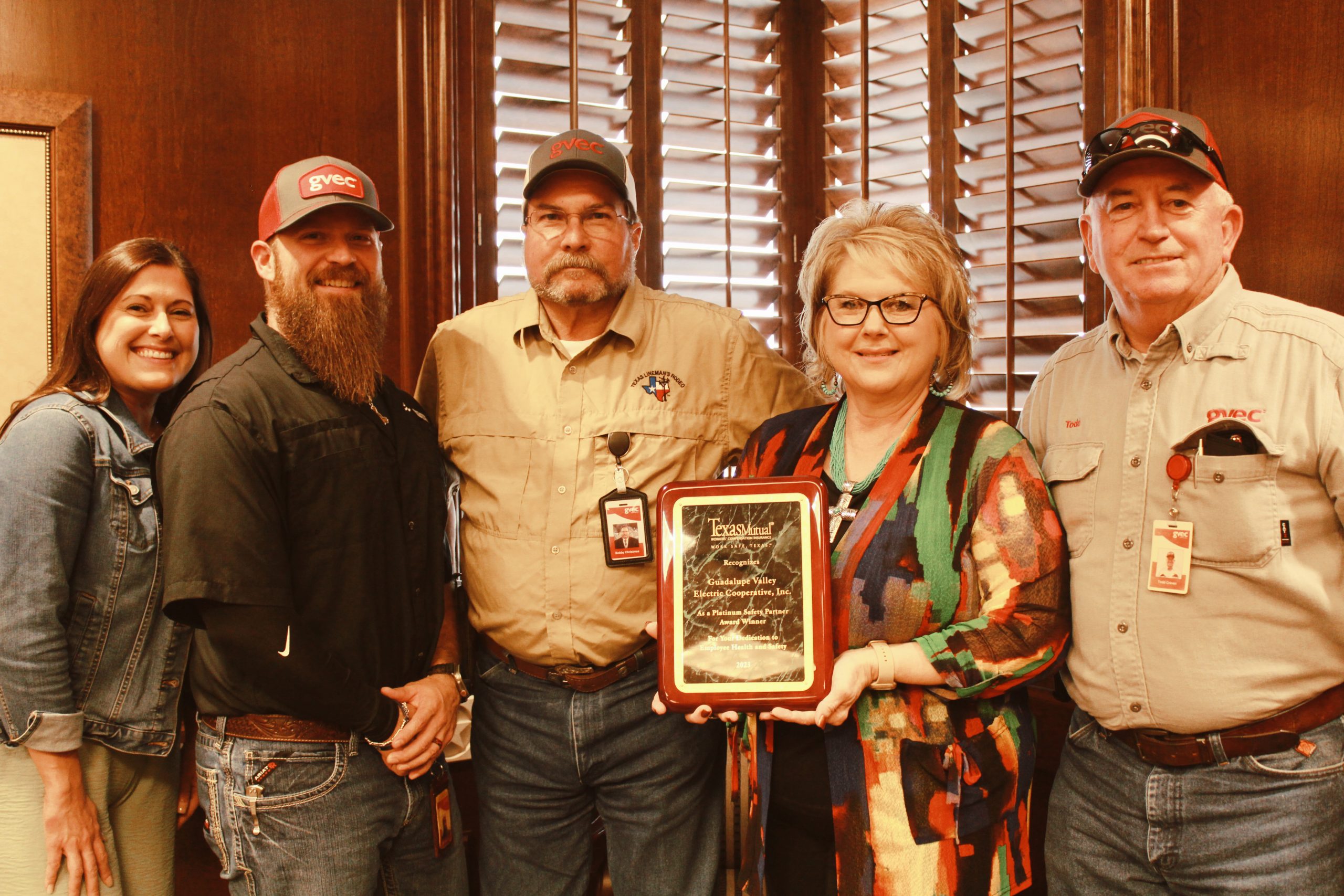 Safety Team accepting safety award.