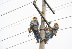 Lineman on a pole